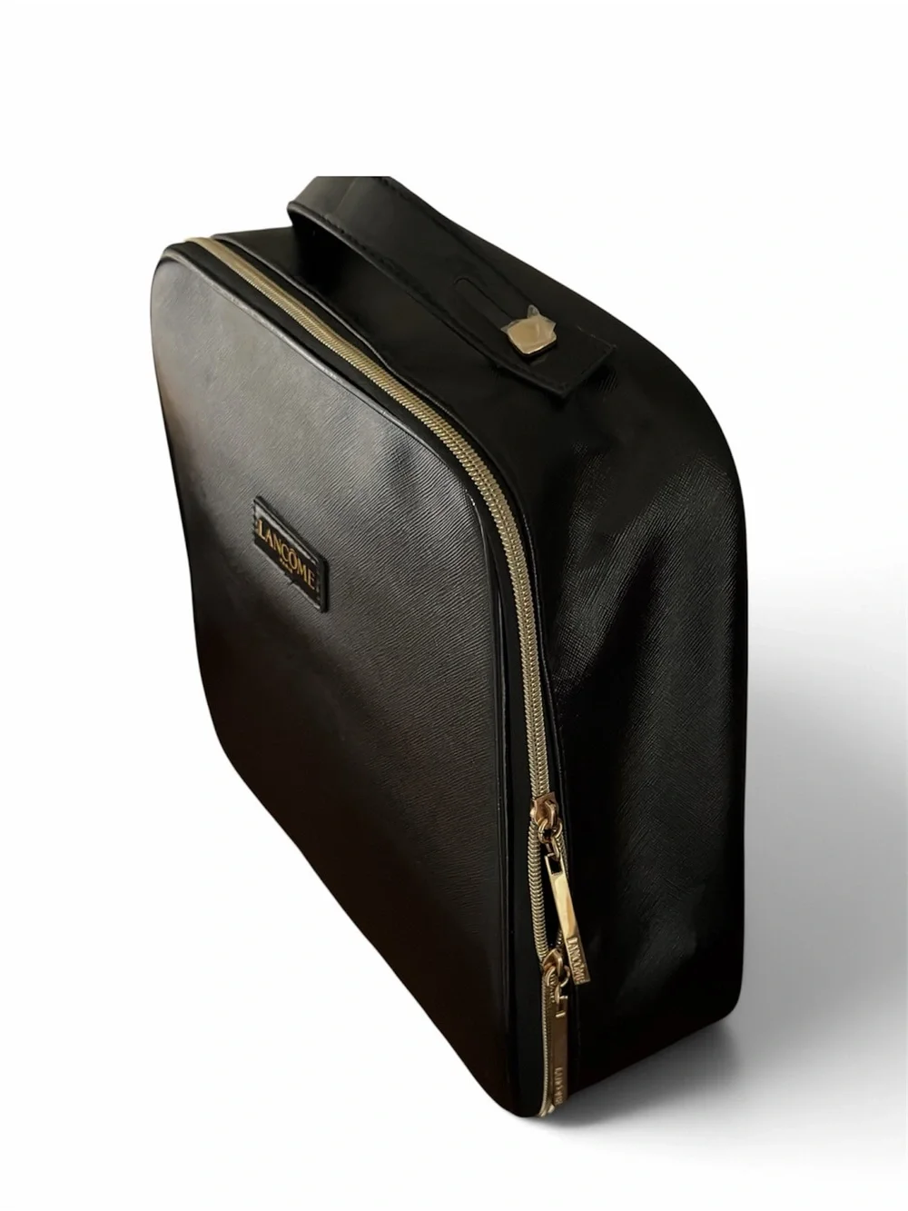Lancôme Black Makeup Bag with Gold Accents